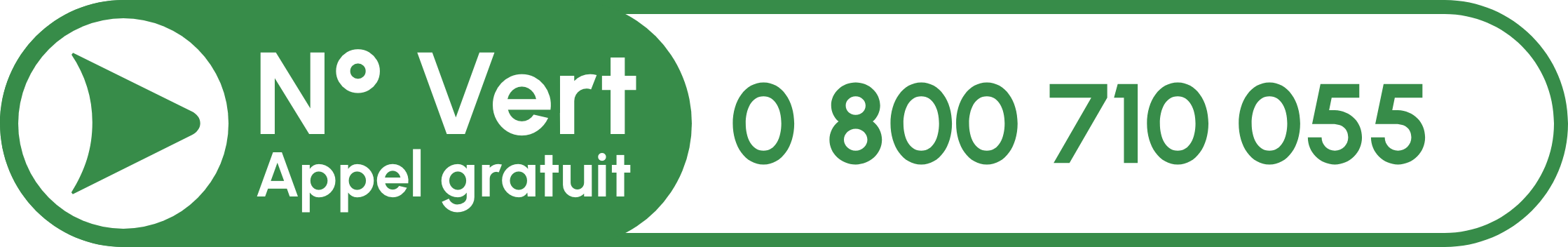 Numéro vert 0800710055